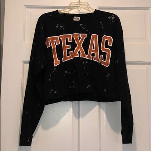 Acid Wash UT Cropped Long Sleeve